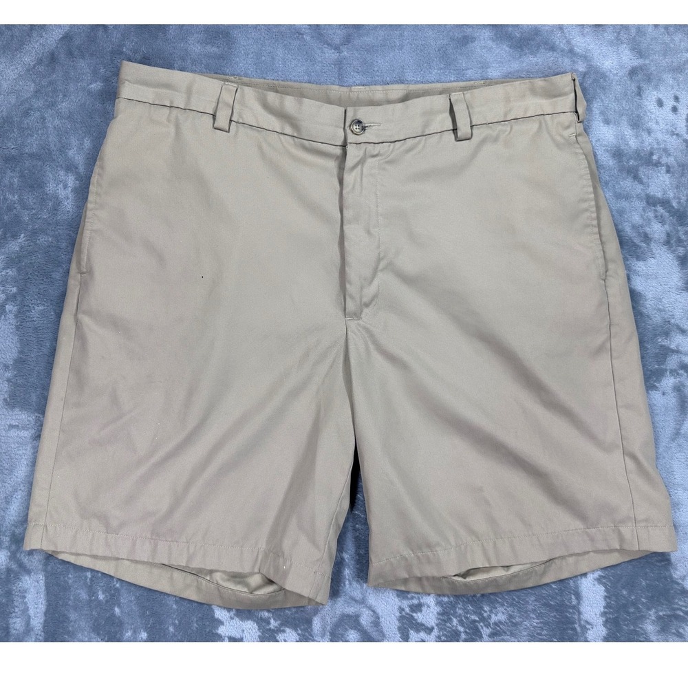 Lyle & Scott Scotland Mens Khaki Golf Shorts Size 38W Tan‎ Polyester Performance